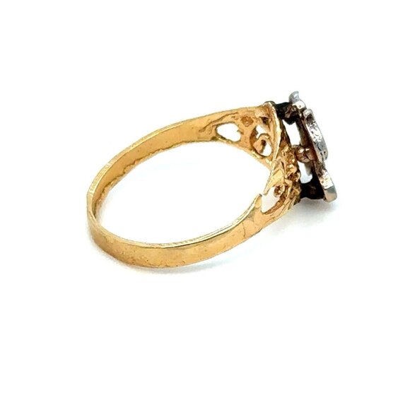 10K Gold Initial L Diamond Ring - Picture 6 of 8